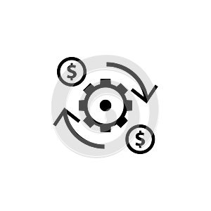 Costs optimization outline icon photo