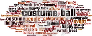 Costume ball word cloud