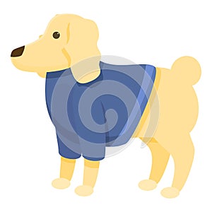 Costume dog clothes icon, cartoon style