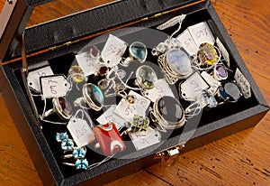 Costume Jewellery in box