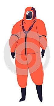 Costume of rubber with mask, protective suit equipment