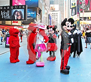 Costumed Characters in Times Square