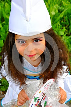 Costumed little girl