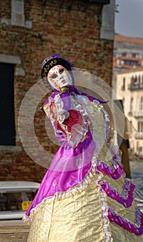 Costumed performer in Venice