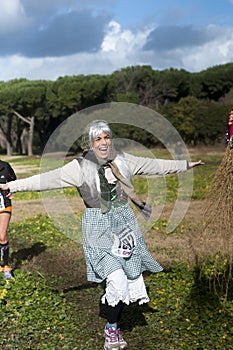 Costumed runner, Marathon of the Epiphany, Rome, Italy