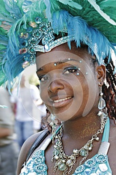 Costumed teenager in Caribana parade costume