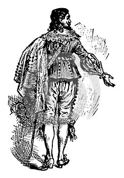 Costumes are characterized by rapid change, vintage engraving