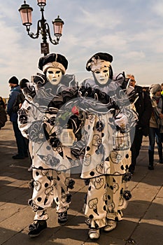 Costumes and masks during the Venice, Carnival 2023
