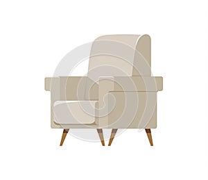Cosy armchair in flat cartoon style vector eps10