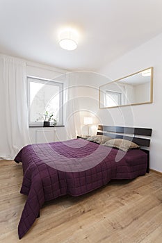 Cosy flat - violet bedroom