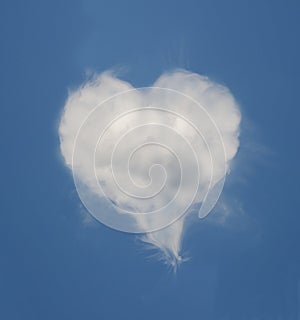 Cosy heart shaped cloud
