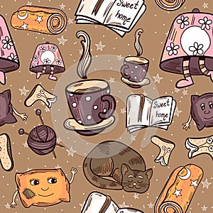Cosy Home Seamless Pattern