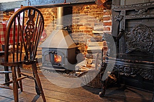 Cosy tudor stove fire burner