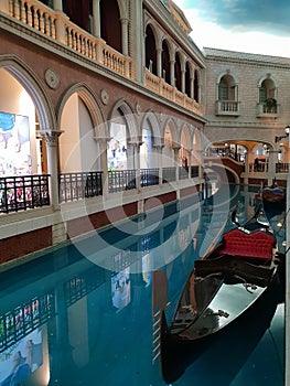 Interior of the Venetian, a luxury hotel in Macau