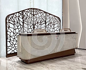 Cotai Macau City of Dreams Nuwa Nüwa
Hotel Reception Counter Desk Furniture Design Facility Fixture