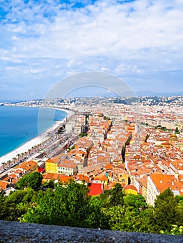 Cote d`Azur beachfront, Nice, France