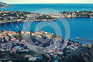 Cote d`Azur France. Luxury resort and bay of French riviera