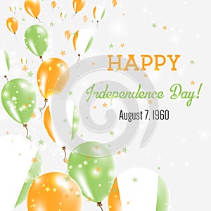 Cote D`Ivoire Independence Day Greeting Card.
