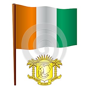 Cote divoire wavy flag