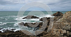 The Cote Sauvage, Quiberon peninsula, Morbihan, Brittany, France