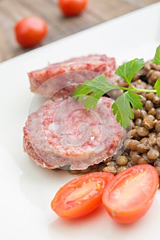 Cotechino and lentils