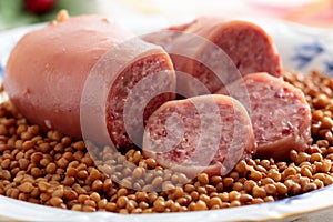 Cotechino trotter sausage with lentils