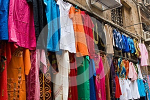 Cothing for sale in Bazaar photo