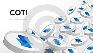 COTI cryptocurrency concept banner background