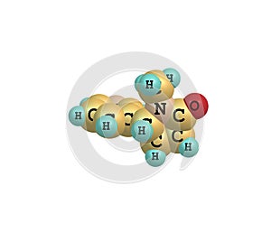 Cotinine molecule isolated on white