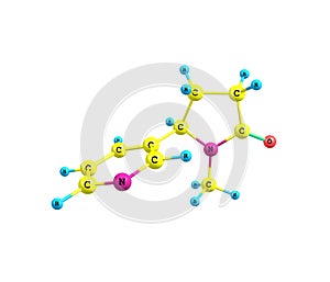 Cotinine molecule isolated on white