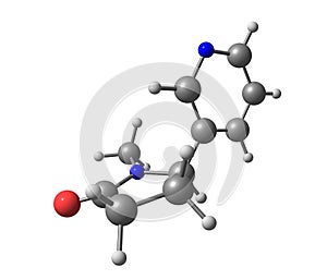 Cotinine molecule isolated on white