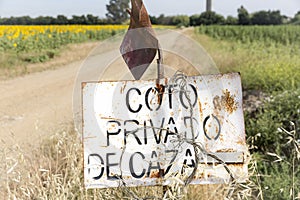 Coto privado de caza - Spanish words photo