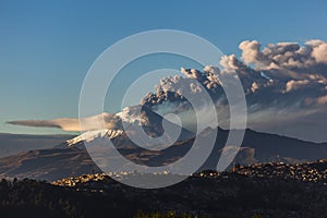 Cotopaxi volcano eruption