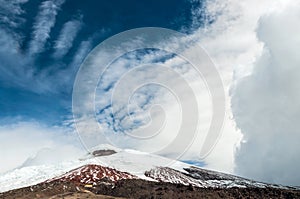 Cotopaxi volcano over the plateau, Andes of Ecuador photo