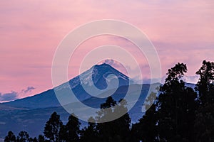 Cotopaxi volcano from Quito