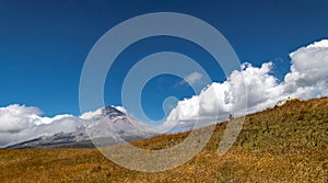 Cotopaxi volcano throwing ash, Ecuador