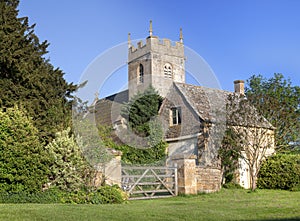 Cotswold church and cottage