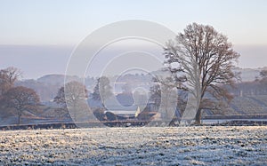 Cotswold landscape in winter