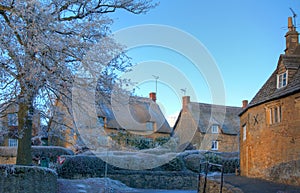 Cotswold village in winter