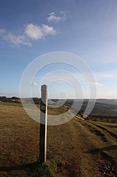 The Cotswold Way, on Cleeve Hill.