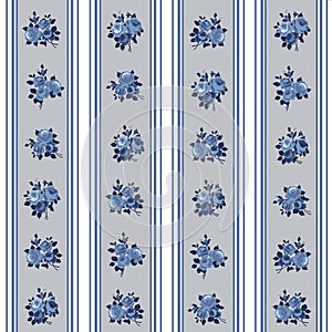 Cottage chic roses pattern