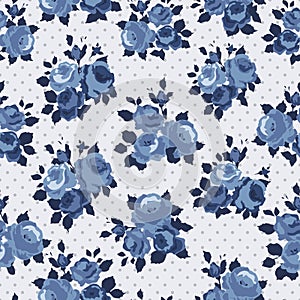 Cottage chic roses pattern