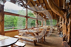 Cottage inside the forest in El Chalten. Patagonia, Argentina