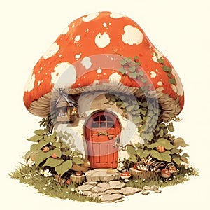Cottage Mushroom Home - Fantasy Artwork