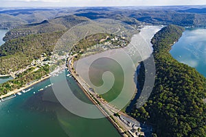 Cottage Point Ku-ring-gai area Northern Sydney Australia wharfs and boats photo