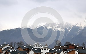 Cottage settlement in Krasnaya Polyana, Sochi, Russia