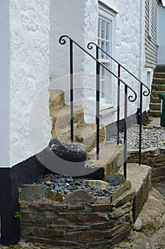Cottage steps in Saint Ives, Cornwall, England