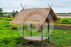 Cottage with thatched roof The seat of relaxation for tourists.