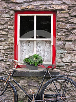 Cottage window in Ireland