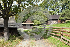 Cottages in countryside